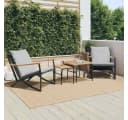 vidaXL Gartenlounge-Set 2 Stk. Gartenstühle mit Kissen Schwarz Stahl Bild 1