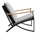 vidaXL Gartenlounge-Set 2 Stk. Gartenstühle mit Kissen Schwarz Stahl Bild 5