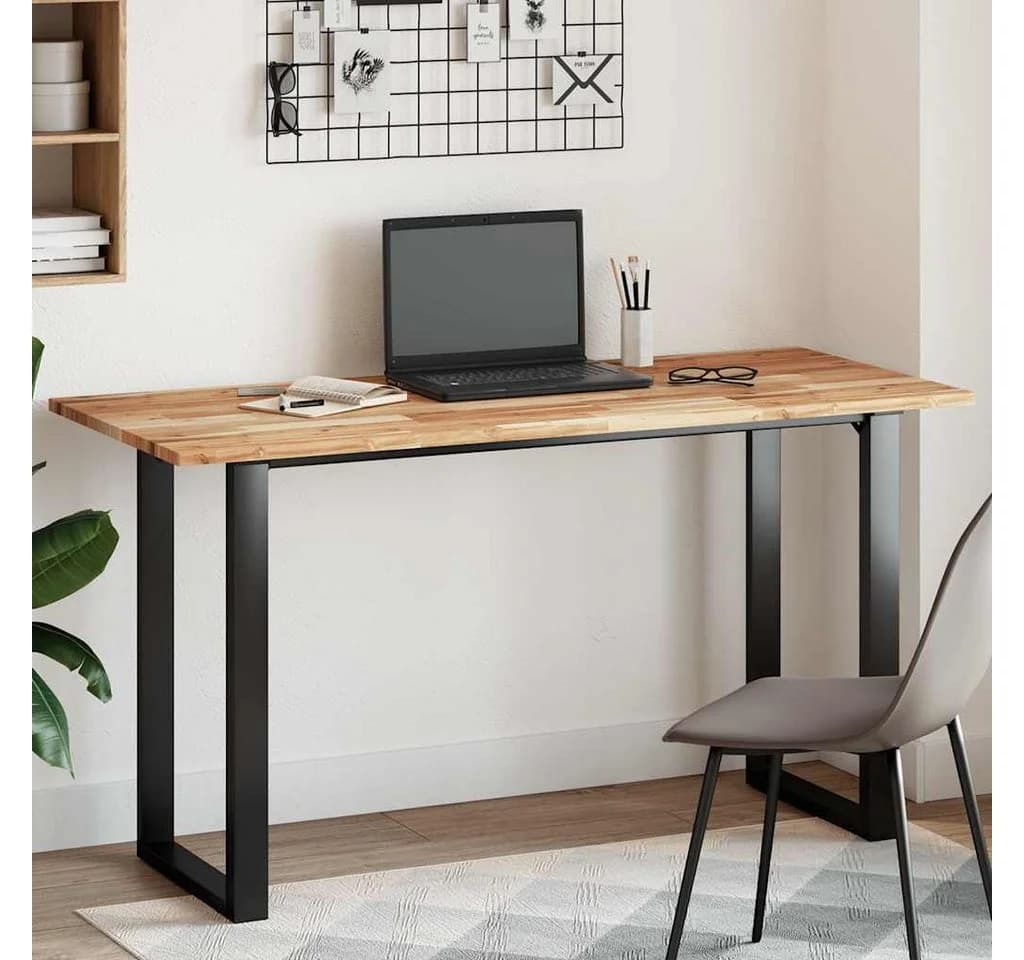 vidaXL Tischplatte Rechteckig 140x60x2 cm Massivholz
