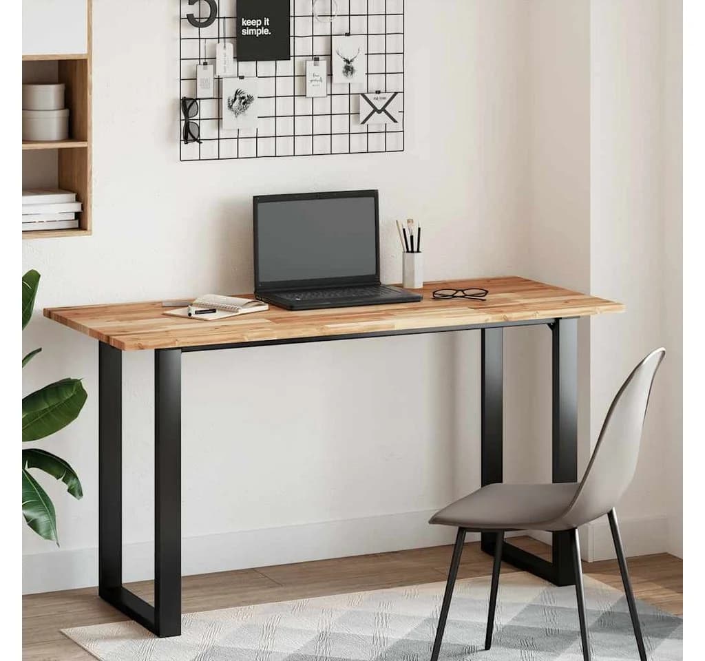 vidaXL Tischplatte Rechteckig 140x60x2 cm Massivholz - Bild 3