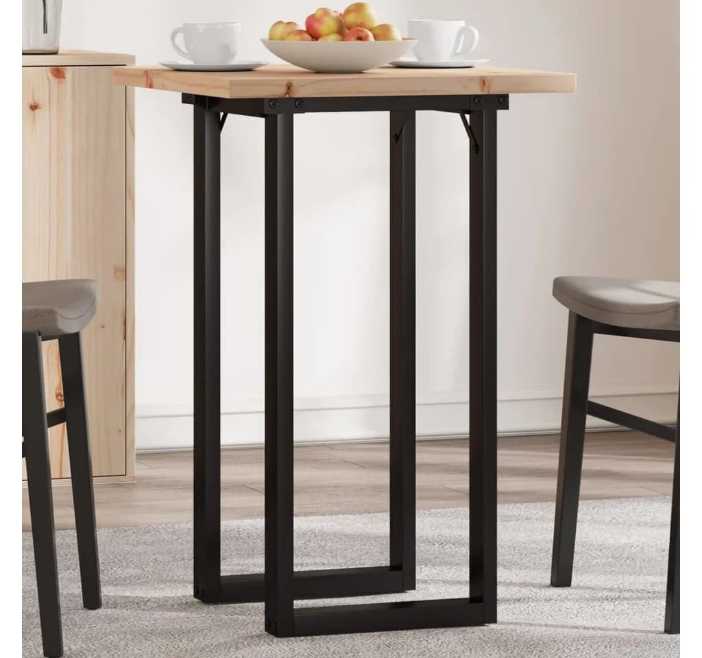 vidaXL Esstisch O-Gestell Massivholz Kiefer & Stahl