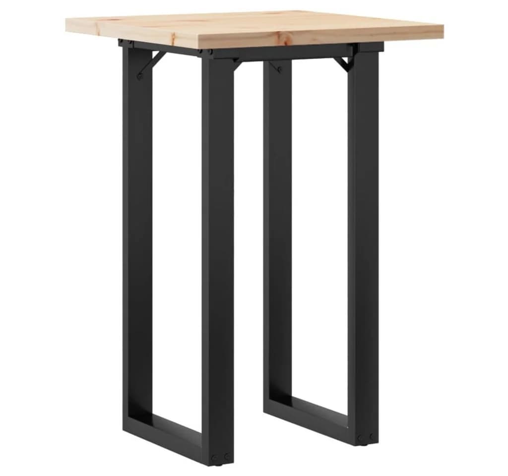 vidaXL Esstisch O-Gestell Massivholz Kiefer & Stahl - Bild 2