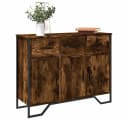 vidaXL Sideboard Räuchereiche Holzwerkstoff Metall Bild 1