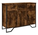vidaXL Sideboard Räuchereiche Holzwerkstoff Metall Bild 2