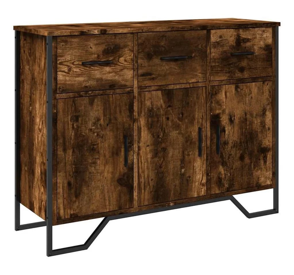 vidaXL Sideboard Räuchereiche Holzwerkstoff Metall - Bild 2