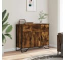 vidaXL Sideboard Räuchereiche Holzwerkstoff Metall Bild 3