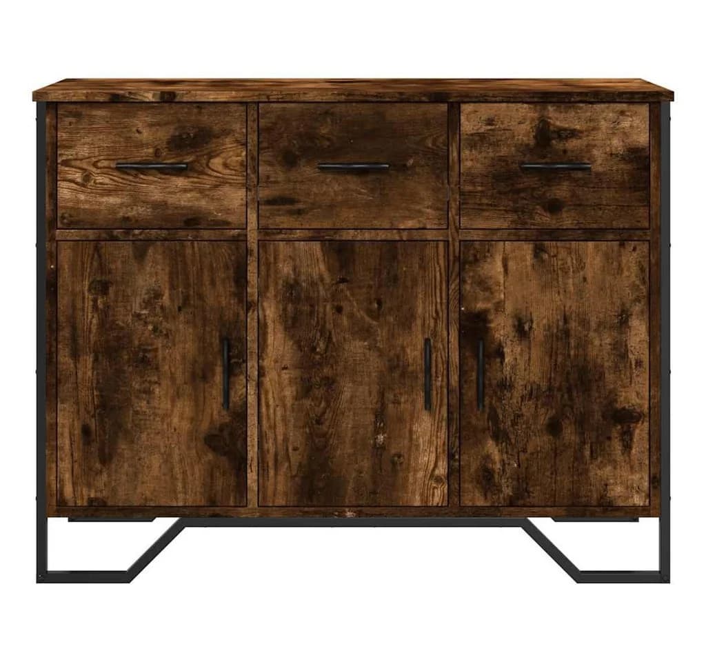 vidaXL Sideboard Räuchereiche Holzwerkstoff Metall - Bild 4