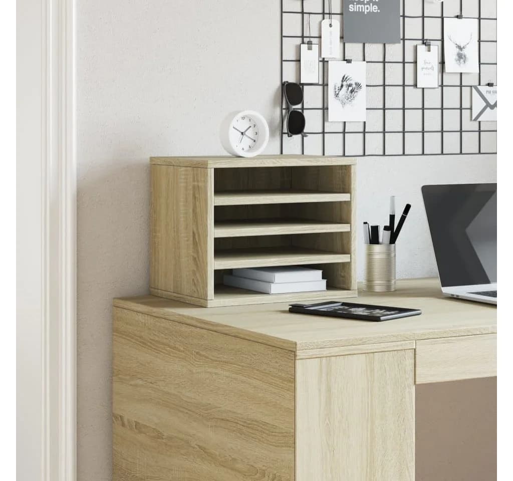 vidaXL Schreibtisch-Organizer Sonoma-Eiche Holzwerkstoff - Bild 3