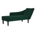 vidaXL Chaiselongue mit Rechter Armlehne Dunkelgrün Samt Bild 2