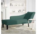 vidaXL Chaiselongue mit Rechter Armlehne Dunkelgrün Samt Bild 3