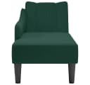 vidaXL Chaiselongue mit Rechter Armlehne Dunkelgrün Samt Bild 4