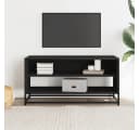 vidaXL TV-Schrank Schwarz Holzwerkstoff Metall Industrial Design Bild 3
