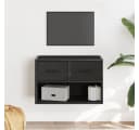 vidaXL TV-Schrank Schwarz Metallgestell Holzwerkstoff Bild 1