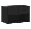 vidaXL TV-Schrank Schwarz Metallgestell Holzwerkstoff Bild 2