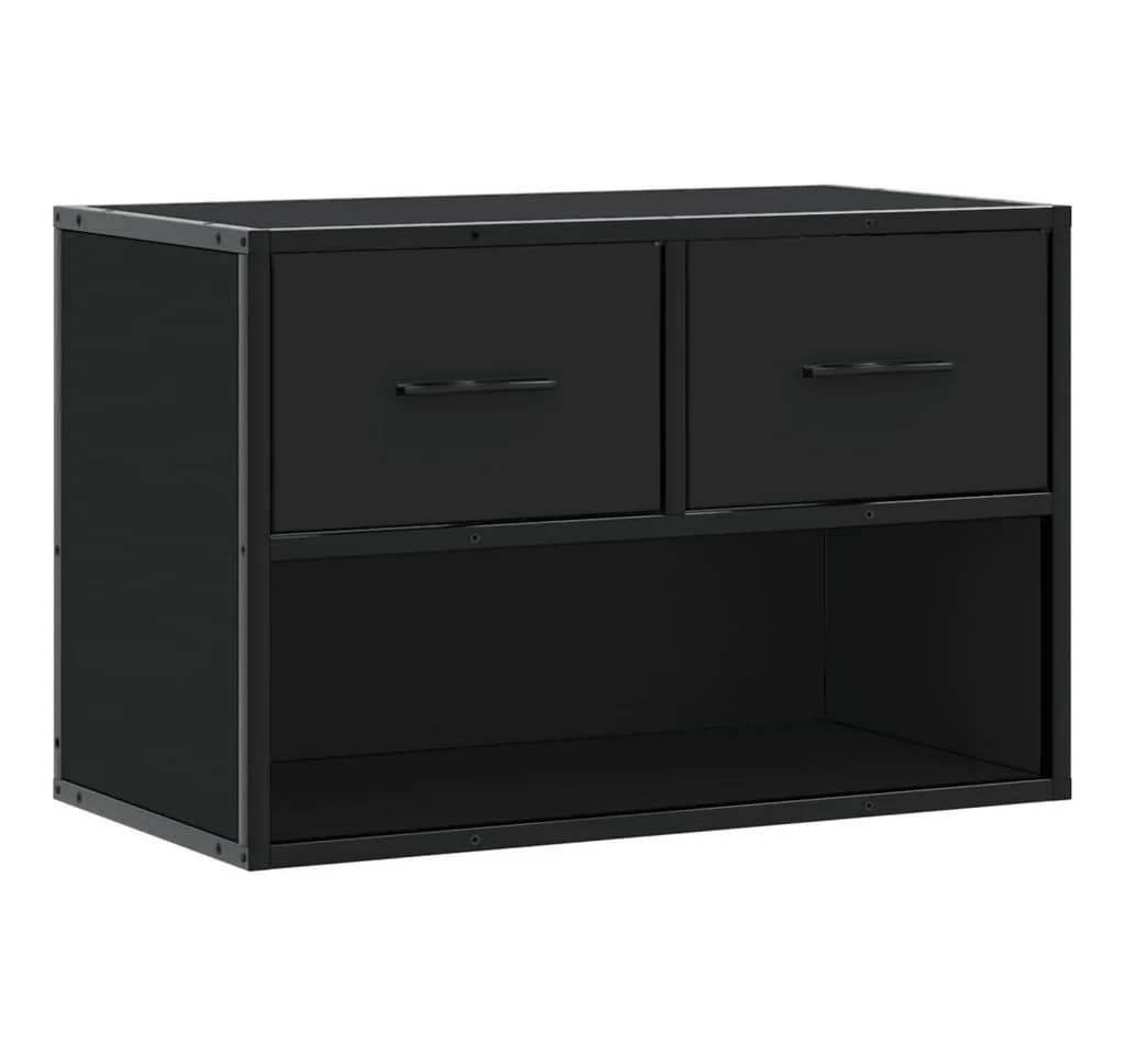 vidaXL TV-Schrank Schwarz Metallgestell Holzwerkstoff - Bild 2