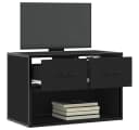 vidaXL TV-Schrank Schwarz Metallgestell Holzwerkstoff Bild 3