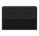 vidaXL TV-Schrank Schwarz Metallgestell Holzwerkstoff Bild 4