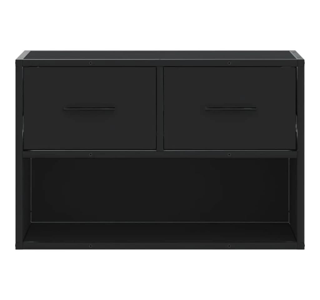 vidaXL TV-Schrank Schwarz Metallgestell Holzwerkstoff - Bild 4
