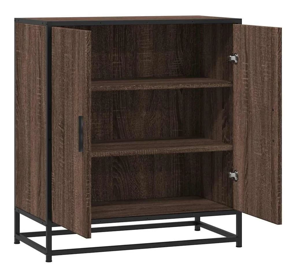 vidaXL Sideboard Braun Eichen-Optik Holzwerkstoff Metall - Bild 5