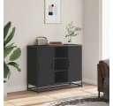 vidaXL Sideboard Schwarz Modernes Holzwerkstoff-Möbel mit Metallgestell Bild 3