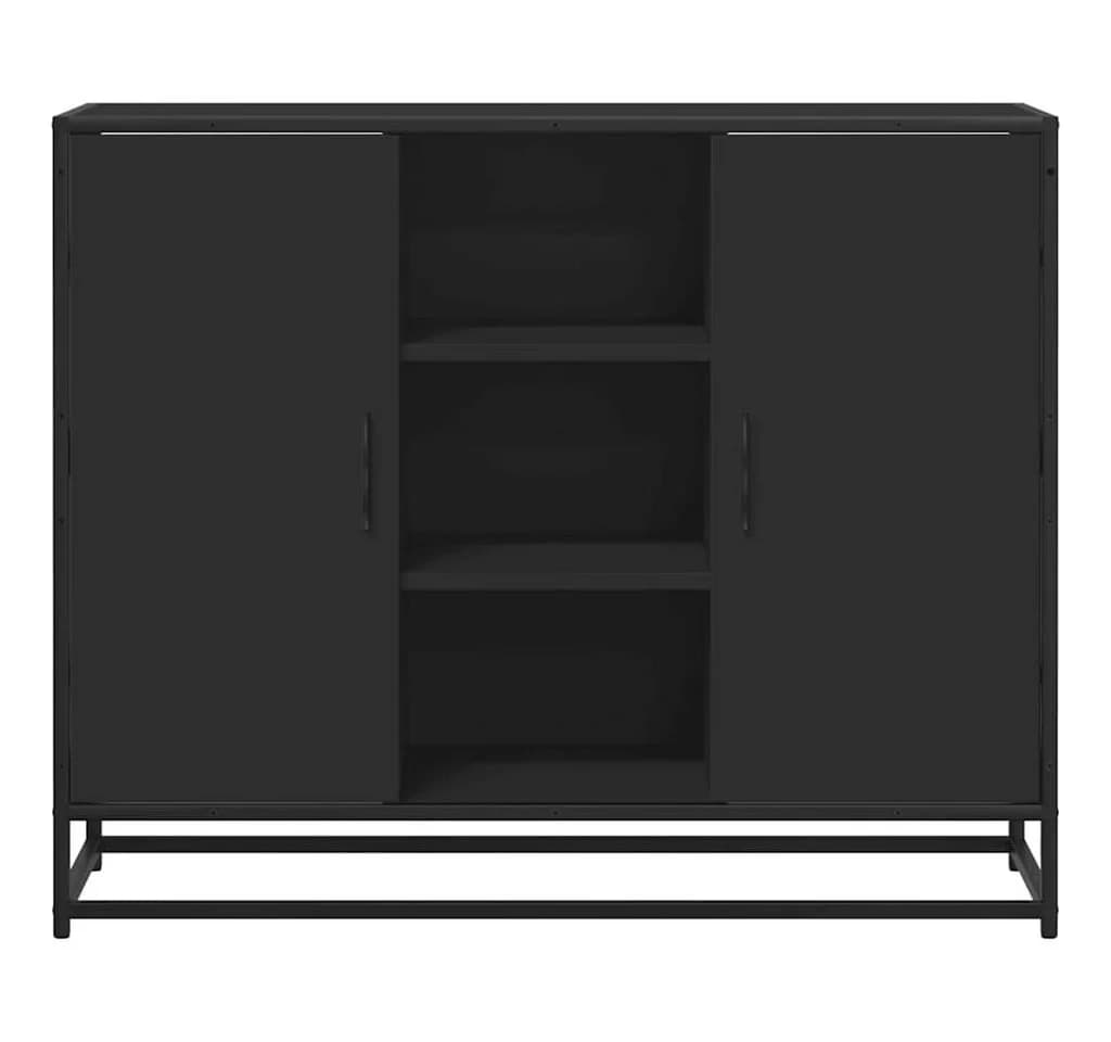 vidaXL Sideboard Schwarz Modernes Holzwerkstoff-Möbel mit Metallgestell - Bild 4