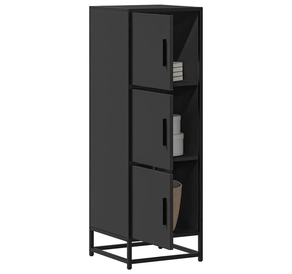 vidaXL Highboard Schwarz Holzwerkstoff Metall