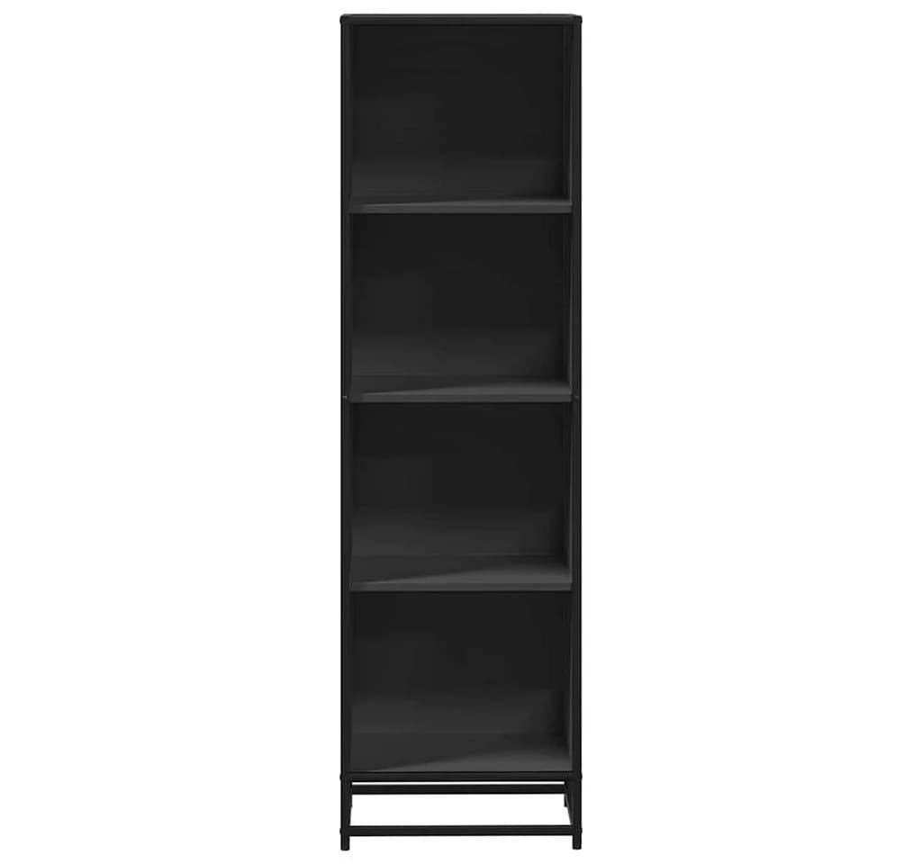 vidaXL Bücherregal Schwarz Metallgestell Holzwerkstoff Modern - Bild 4