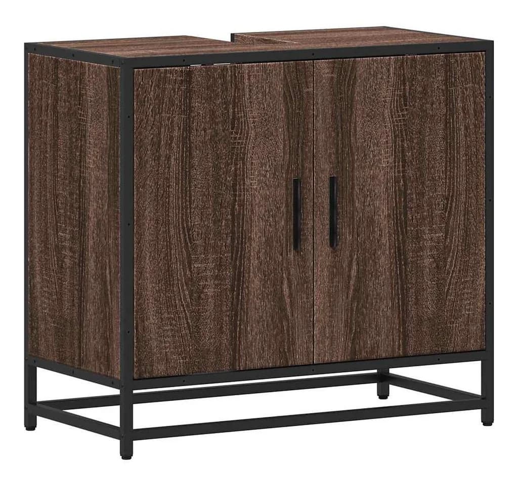 vidaXL Badezimmerspiegelunterschrank Braun Eichen-Optik Retro - Bild 2