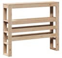 vidaXL Bett Kopfteil mit Ablagen 90 cm Massivholz Kiefer Bild 2