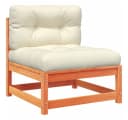 vidaXL Gartenlounge-Set 3-tlg. mit Kissen Wachsbraun Kiefernholz Bild 5