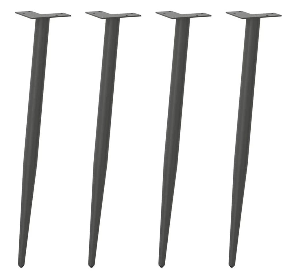 vidaXL Tischbein Konsolentischbeine Konische Form 4 Stk. Anthrazit - Bild 2