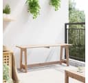 vidaXL Gartenbank Outdoor Massives Kiefernholz Natur Bild 3