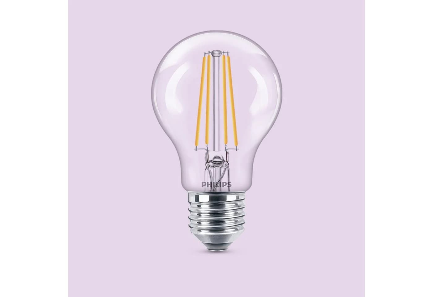Philips LED-Leuchtmittel Classic 60W Non-Dim E27 6er Pack Warmweiß