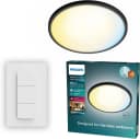 Philips LED Deckenleuchte Superslim All-in-one 22W Schwarz CCT Fernbedienung Bild 2