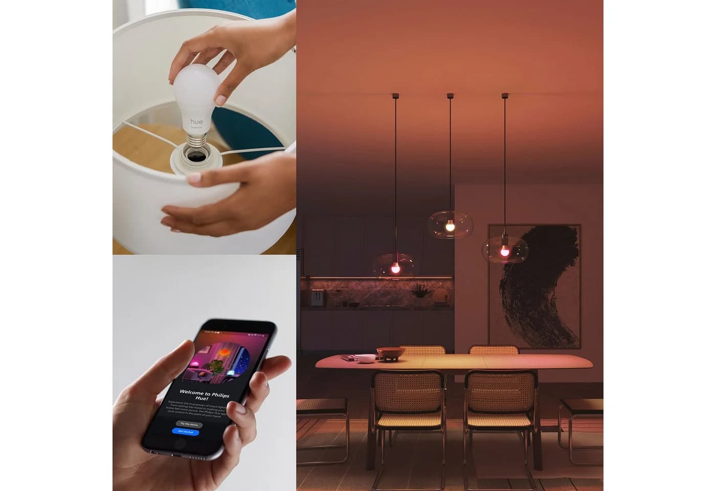 Philips Hue LED-Leuchtmittel Essential White & Color Ambiance 3er Set RGB CCT - Bild 3