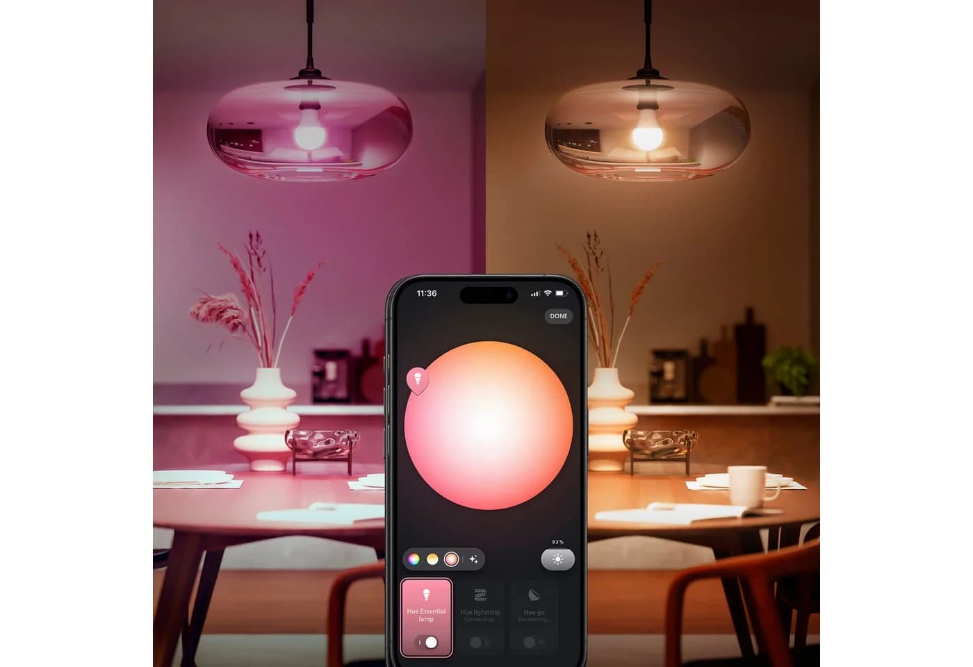 Philips Hue LED-Leuchtmittel Essential White & Color Ambiance 3er Set RGB CCT - Bild 4