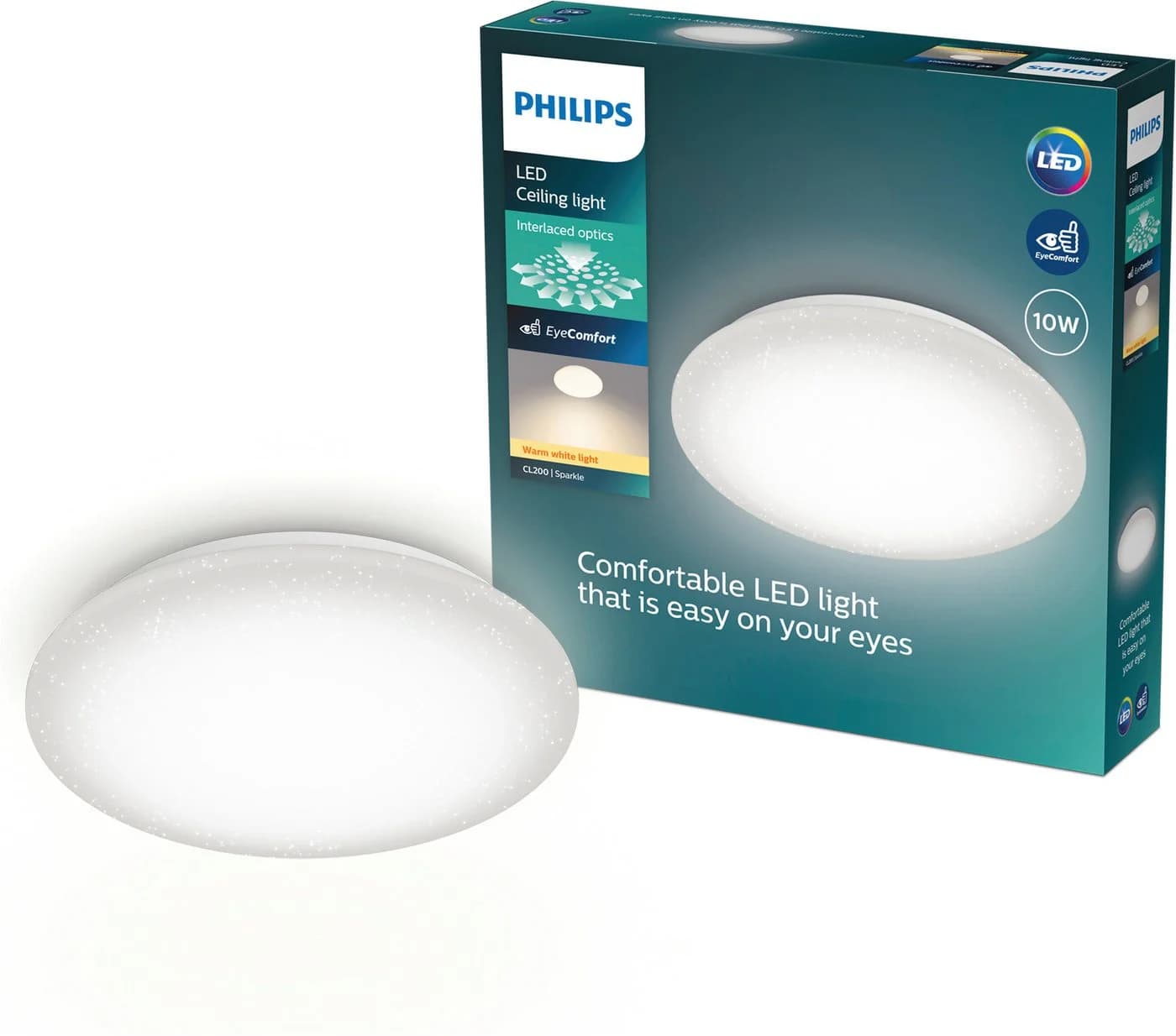 Philips LED Deckenleuchte Moire CL200 Warmweiß 2700K Rund Weiß - Bild 2