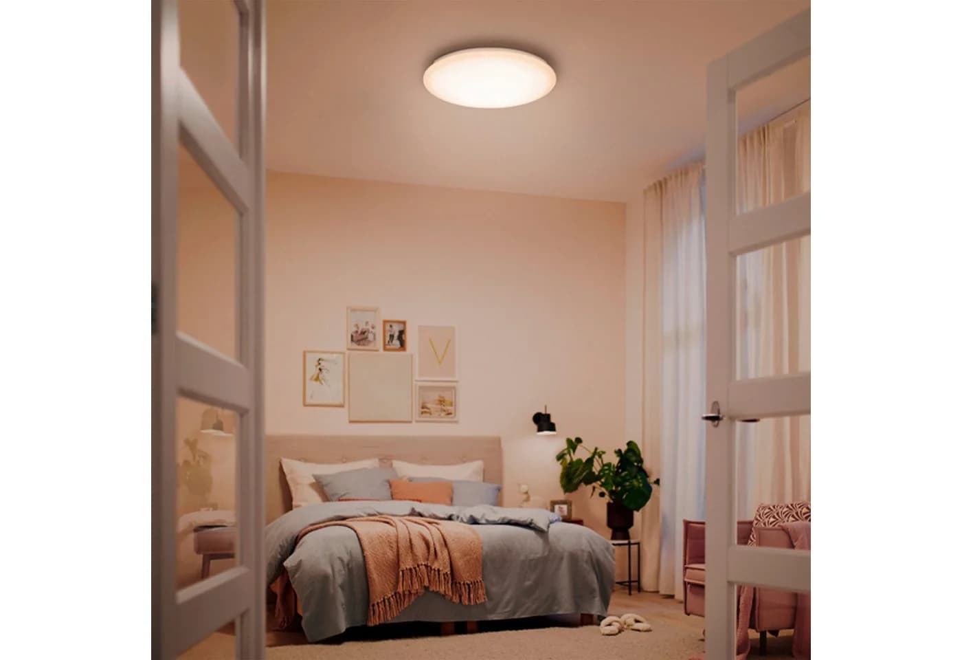Philips LED Deckenleuchte Moire CL200 Warmweiß Rund Weiß