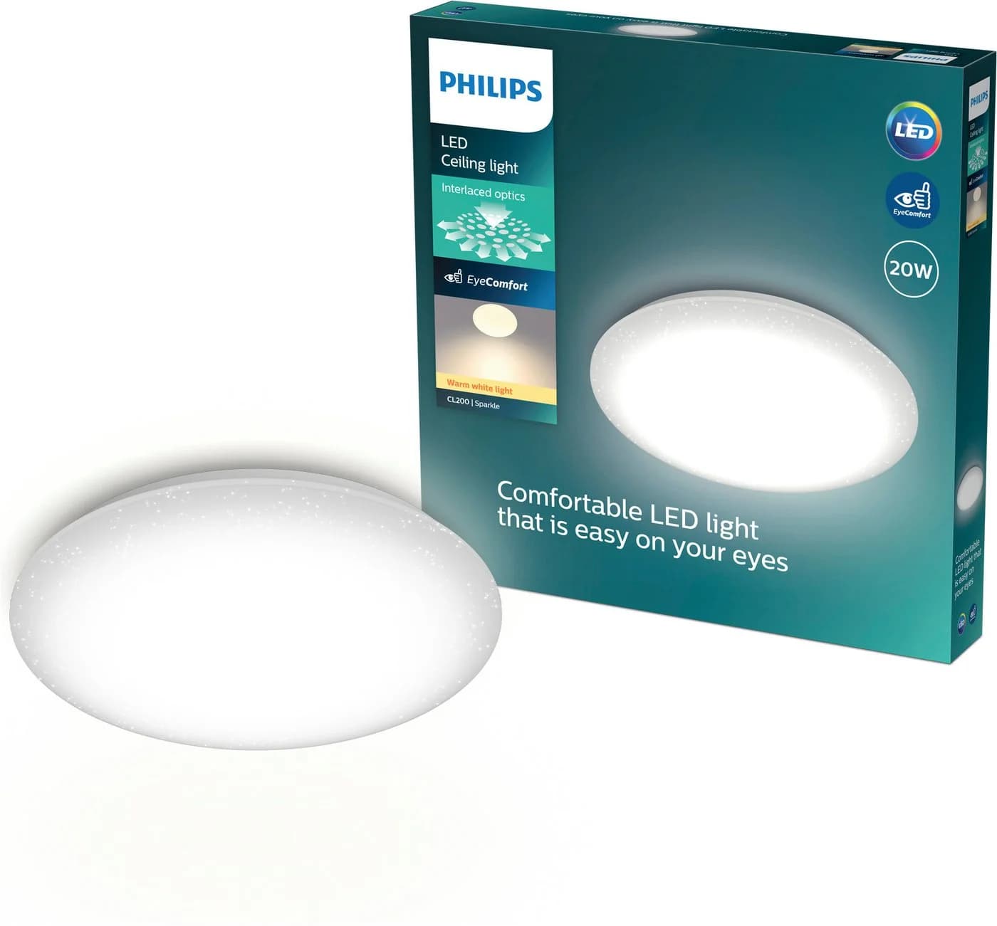 Philips LED Deckenleuchte Moire CL200 Warmweiß Rund Weiß - Bild 2