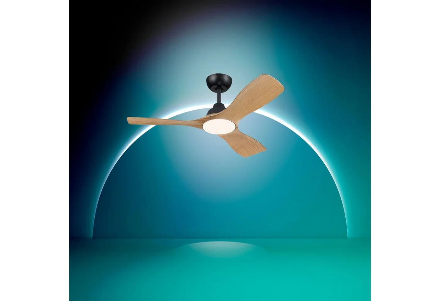 Philips Olas Deckenventilator mit LED 106cm Schwarz-Braun