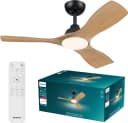Philips Olas Deckenventilator mit LED 106cm Schwarz-Braun Bild 2