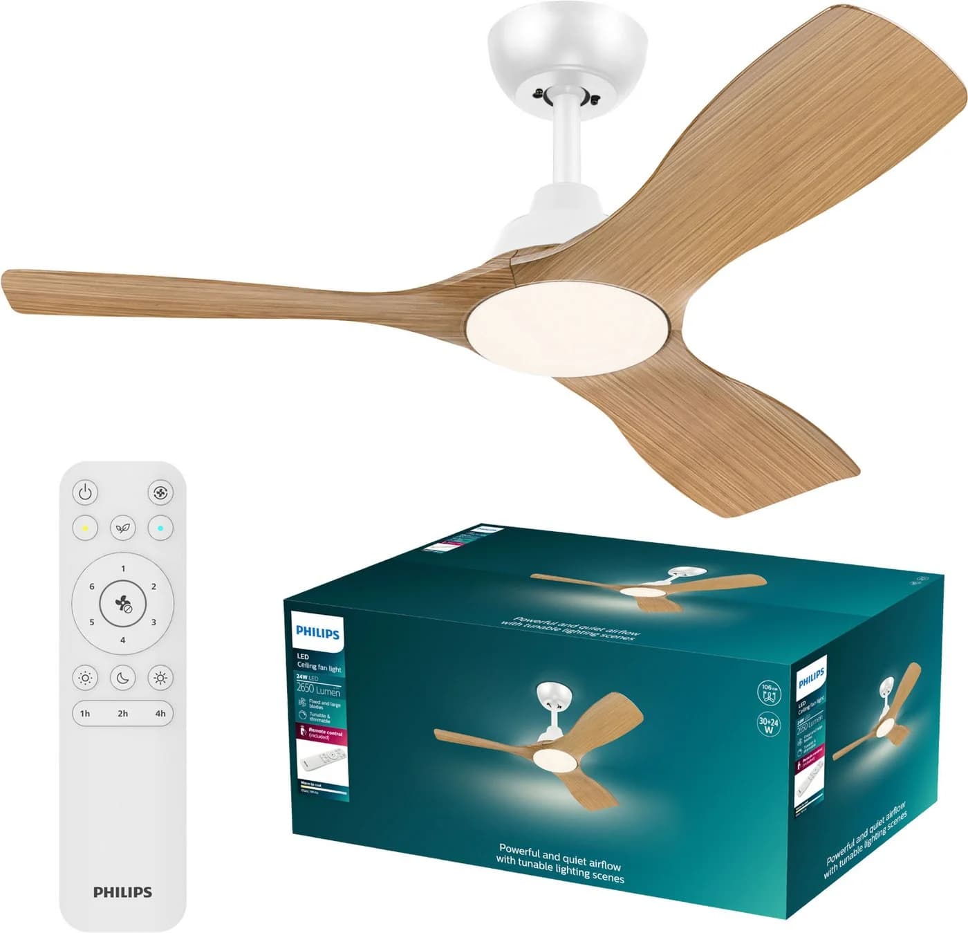Philips Olas Deckenventilator mit LED 2650 Lumen CCT Fernbedienung - Bild 2
