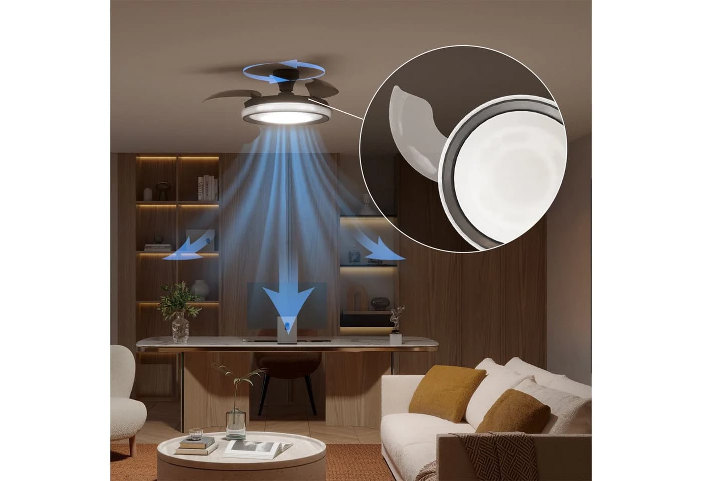 Philips LED Deckenventilator Bliss 35W mit Fernbedienung & Dimmer - Bild 3