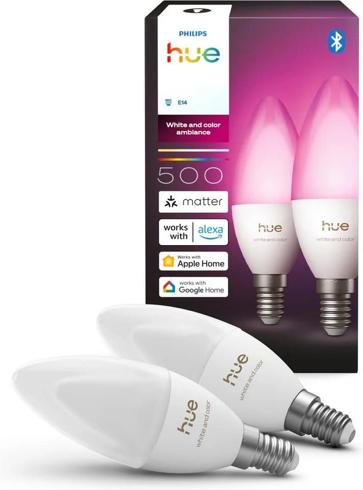 Philips Hue Smarte Kerzenlampe E14 White & Color Ambiance 2er-Pack - Bild 2