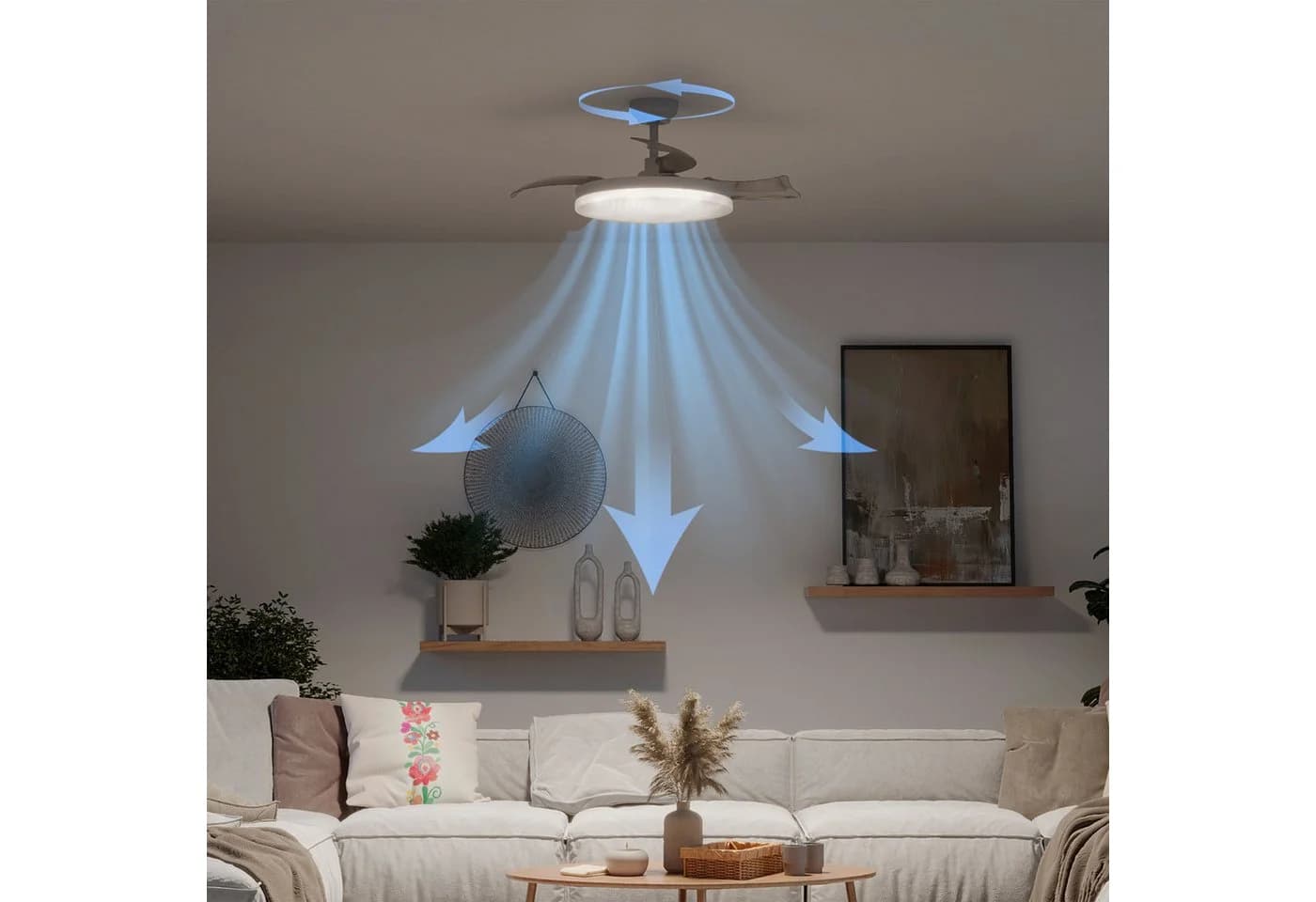 Philips Solr Deckenventilator LED mit einziehbaren Rotorblättern weiß - Bild 3