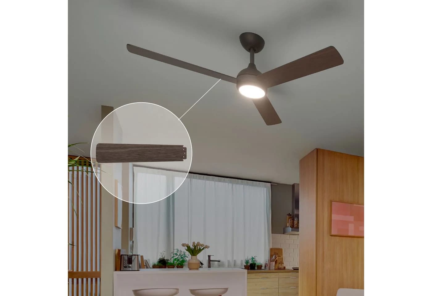 Philips Deckenventilator mit LED Licht Schwarz-Braun - Bild 5