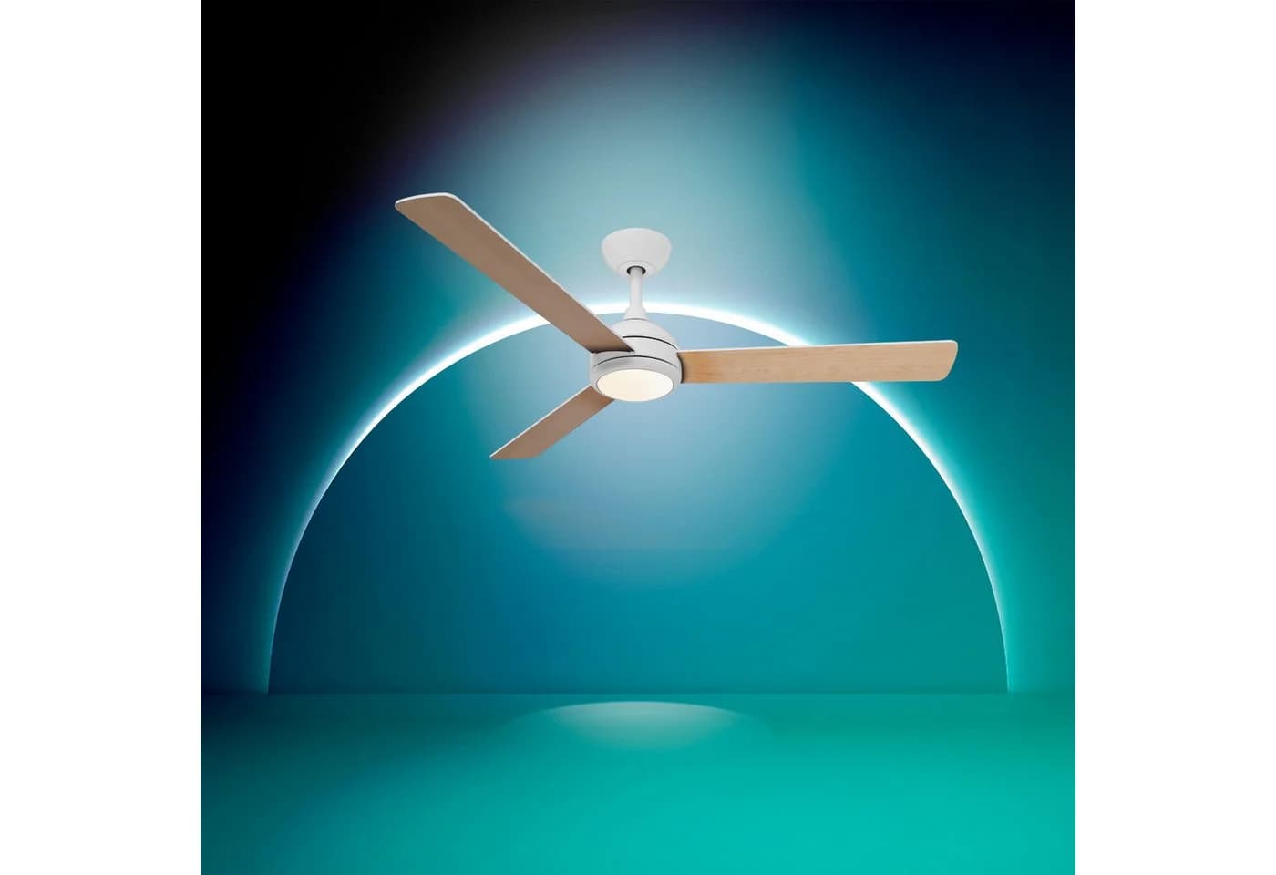 Philips Civx Deckenventilator mit LED, dimmbar, 132cm, schwarz-braun
