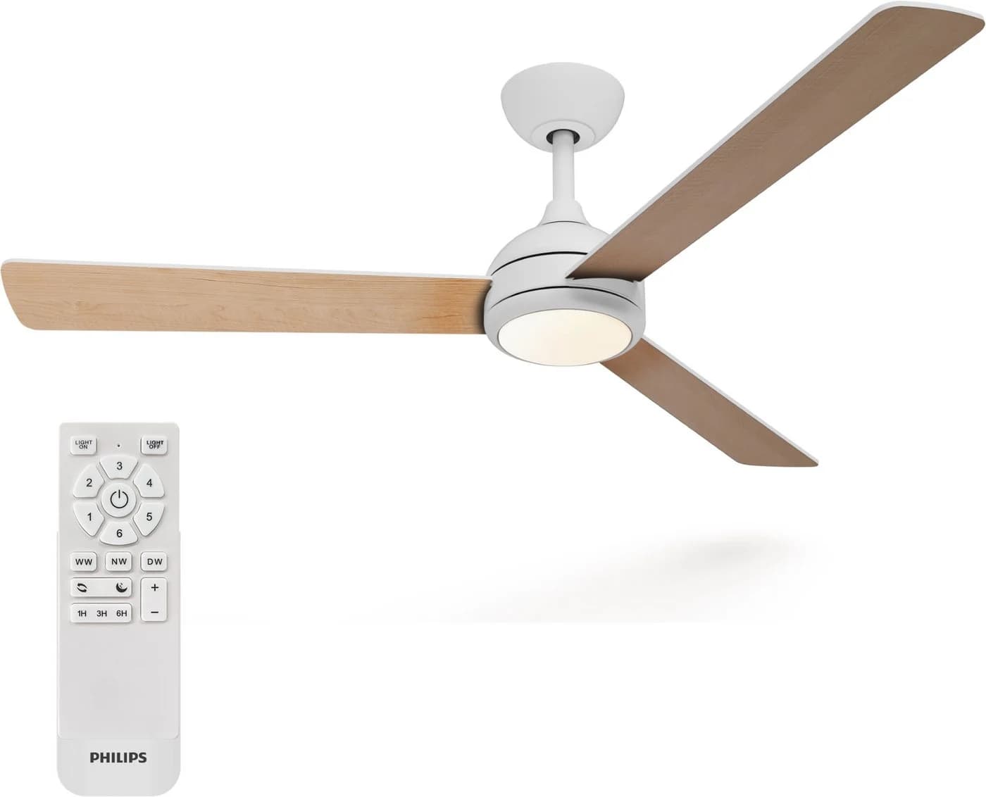 Philips Civx Deckenventilator mit LED, dimmbar, 132cm, schwarz-braun - Bild 2