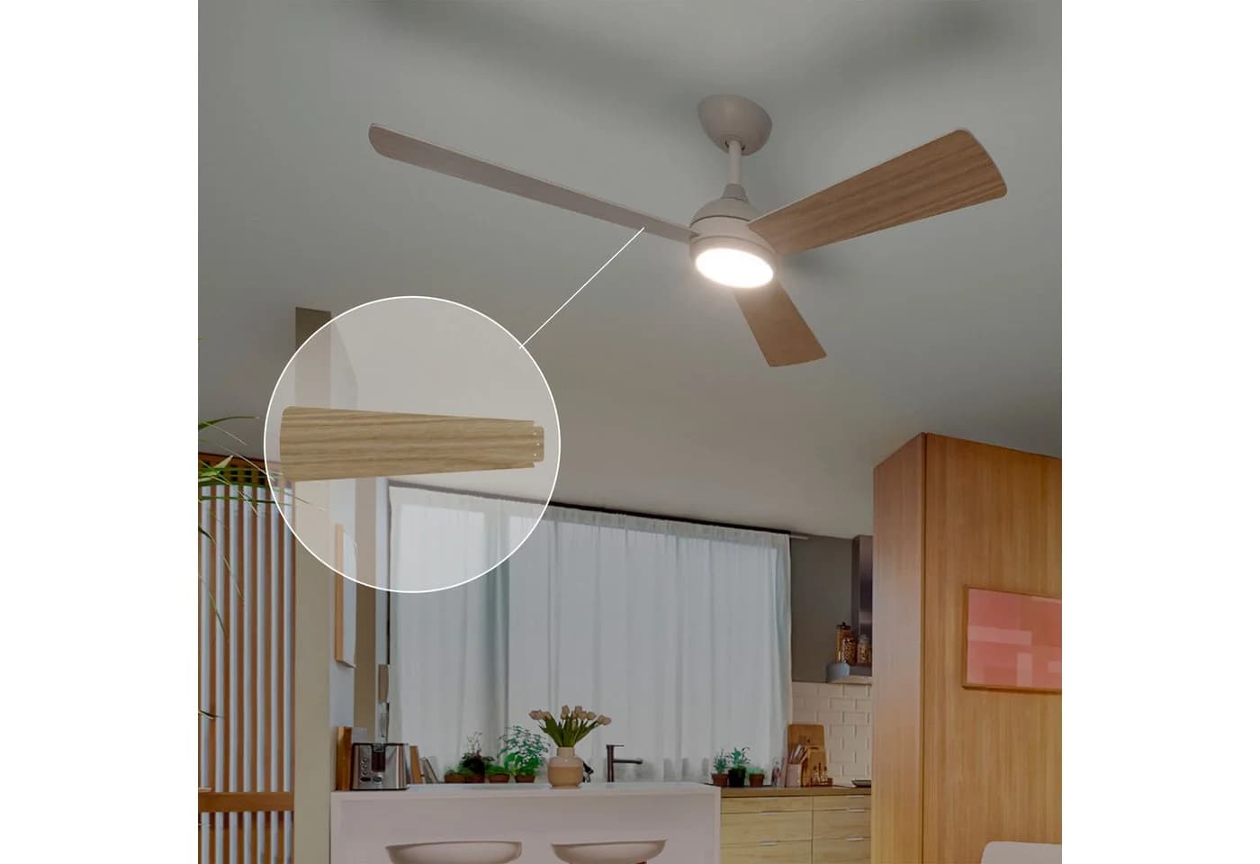 Philips Civx Deckenventilator mit LED, dimmbar, 132cm, schwarz-braun - Bild 5
