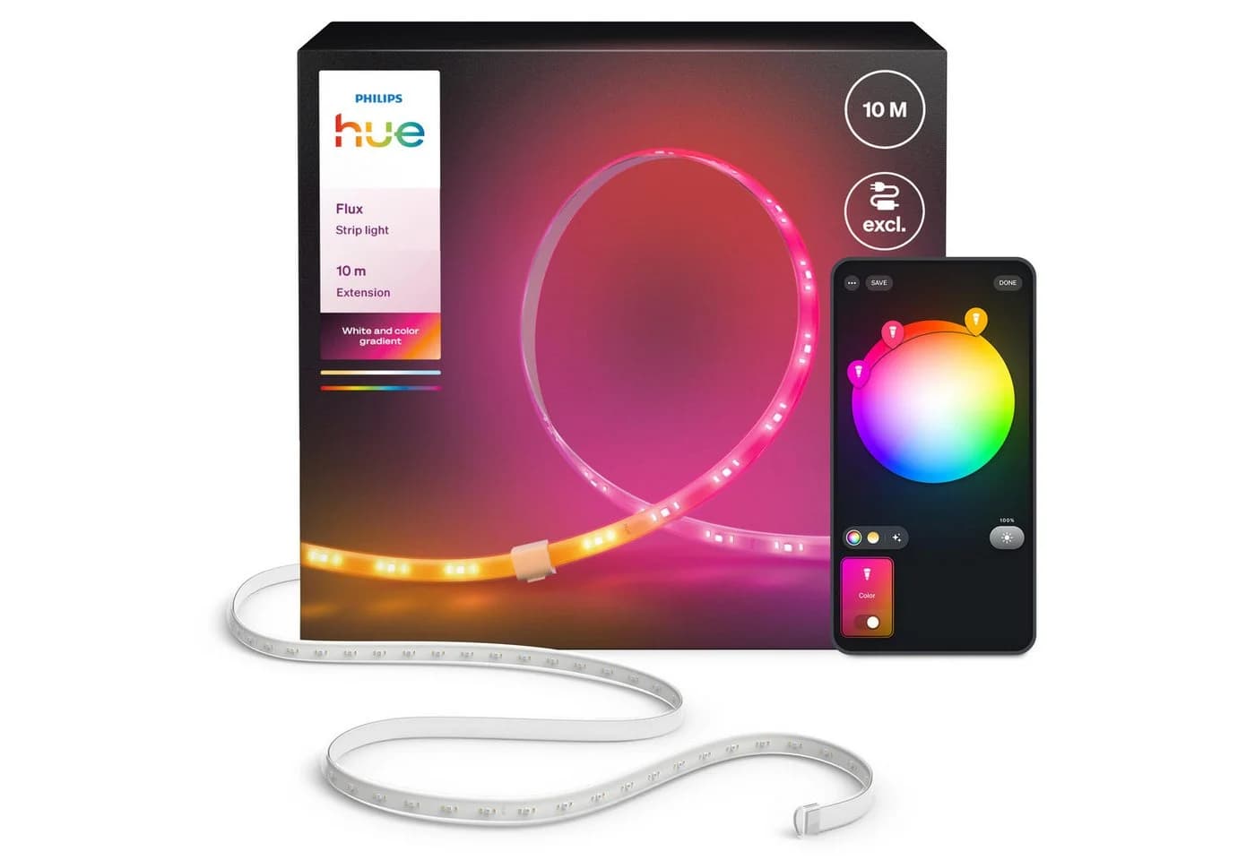 Philips Hue LED-Streifen Flux Gradient Weiß RGBWWIC - Bild 2